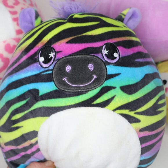 LOT of 4 Squishmallows Stuffed Toys Zebra Bunny Cheetah Penguin Set Stuffies - Picture 5 of 14